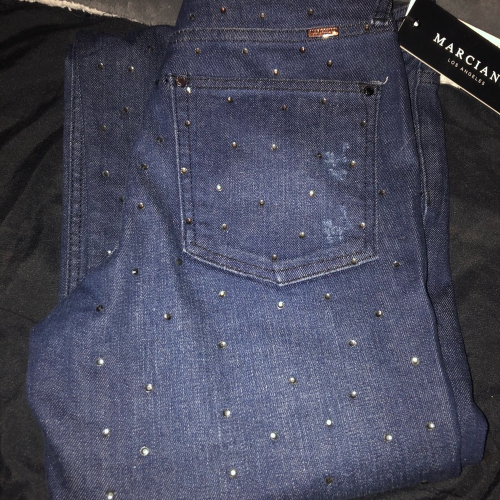 Marciano High Rise Diamond Wash Jeans